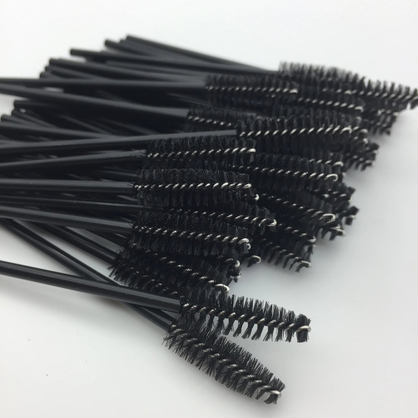 HOT 5/25/50pcs Mascara Wands Applicator Cosmetics Eyelash Brush Comb Crystal Eyelash Brushes Makeup Beauty Wholesale Eye Brush