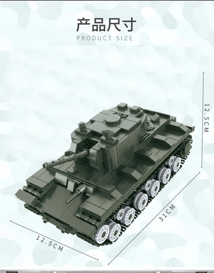 Military Vehicles Tank Sets SWAT Army City Police T34 Model Building Blocks DIY Brick Kids Toys Classic World War II WW2