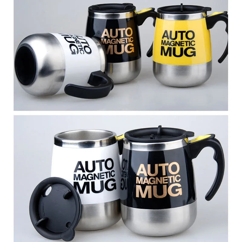 New Self Stirring Coffee Mug USB Rechargeable Stainless Steel Auto Mixing Blender Cup for Home Office Christmas Birthday Gift