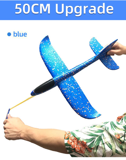 50/33CM Big Flash Foam Plane Glider Hand Throw Light Inertial AirPlane EPP Outdoor Launch Fun of Kids Toys for Children Boy Gift