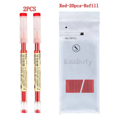 Gel Pens 0.35mm Red/Black/Blue Ink Set Refills Rod Gel Pen For Handle Marker School Office Stationery Student Writing Supplies