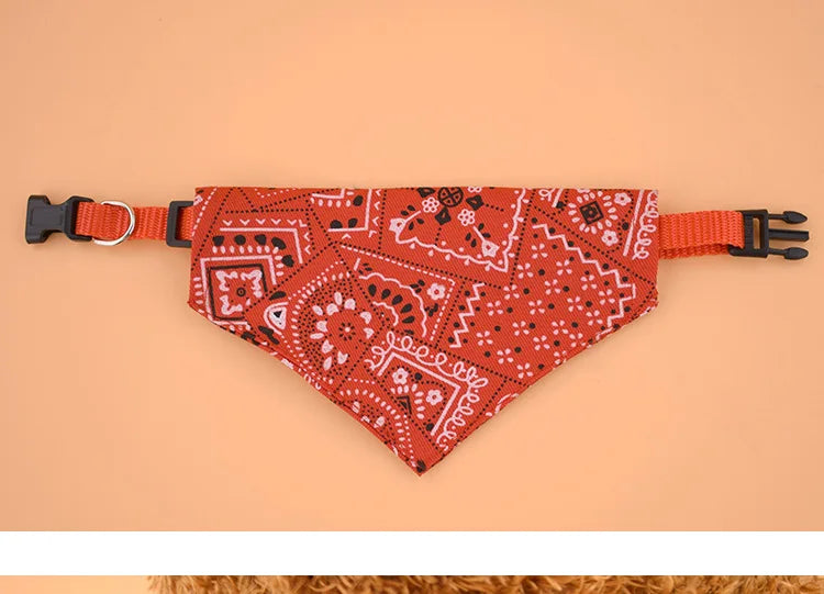 Adjustable Dog Bandana Printed Soft Collar, Pet Supplies, Cat Scarf, Chihuahua Puppy Neckerchief
