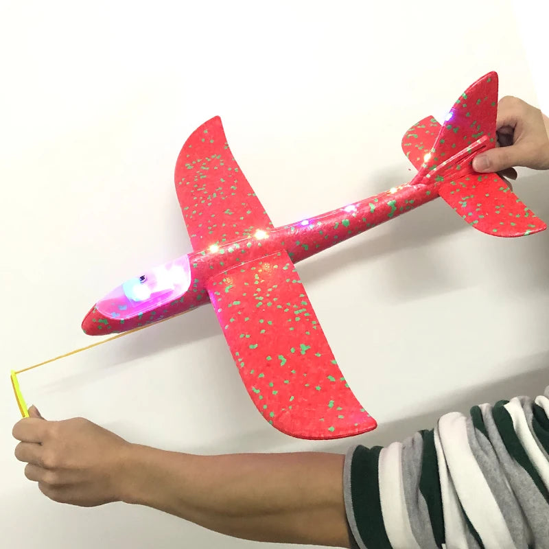 50/33CM Big Flash Foam Plane Glider Hand Throw Light Inertial AirPlane EPP Outdoor Launch Fun of Kids Toys for Children Boy Gift