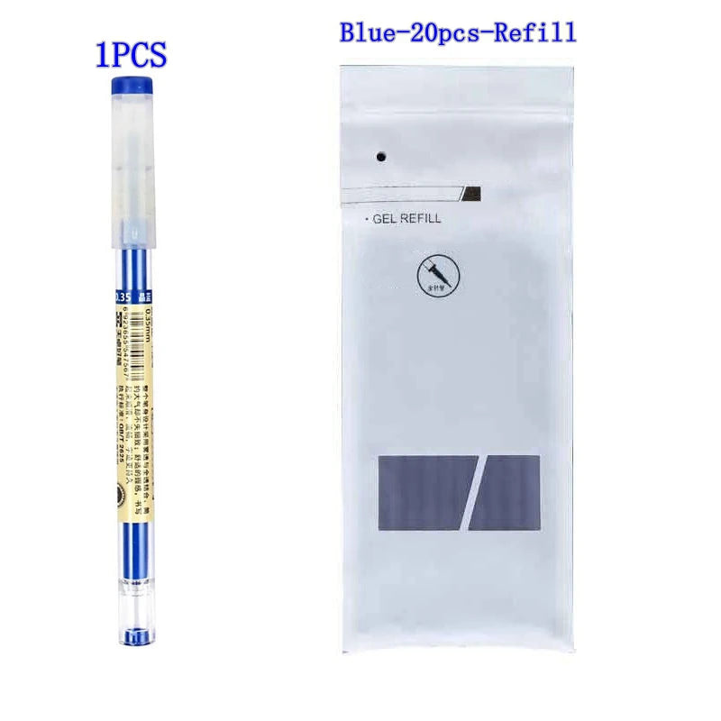 Gel Pens 0.35mm Red/Black/Blue Ink Set Refills Rod Gel Pen For Handle Marker School Office Stationery Student Writing Supplies