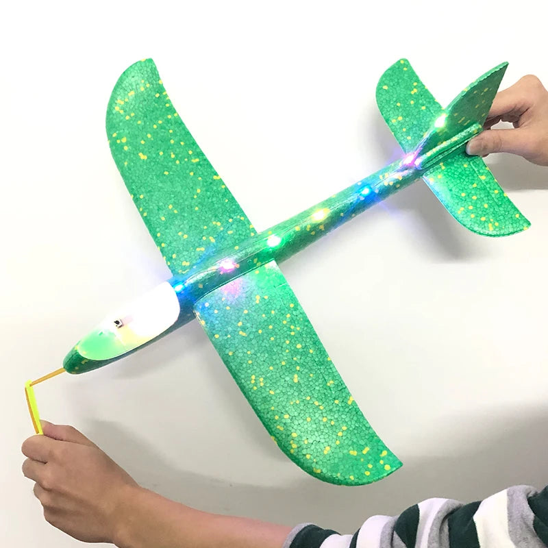 50/33CM Big Flash Foam Plane Glider Hand Throw Light Inertial AirPlane EPP Outdoor Launch Fun of Kids Toys for Children Boy Gift