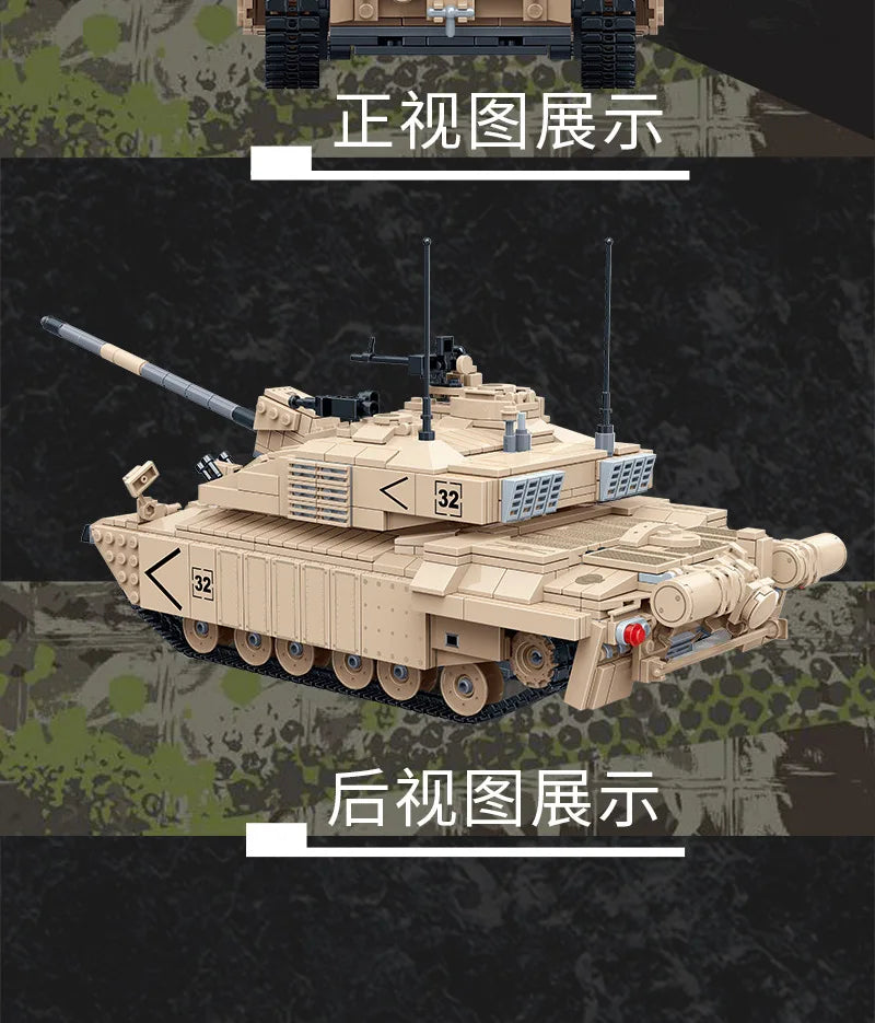 Military Vehicles Tank Sets SWAT Army City Police T34 Model Building Blocks DIY Brick Kids Toys Classic World War II WW2