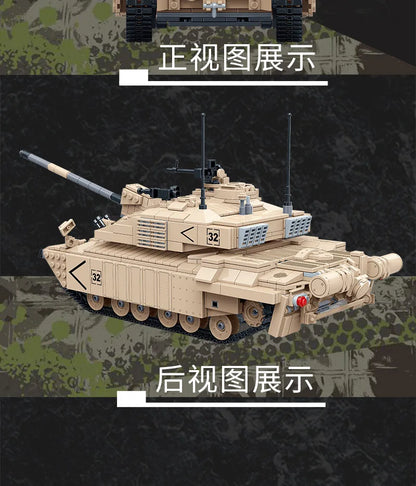 Military Vehicles Tank Sets SWAT Army City Police T34 Model Building Blocks DIY Brick Kids Toys Classic World War II WW2