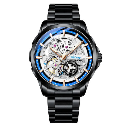 Unique Design AILANG Skeleton Dial Watch Men Luxury Brand Automatic Mechanical Men Watches relogio Waterproof