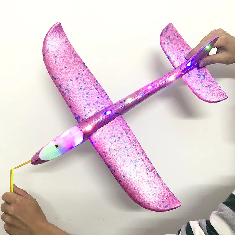 50/33CM Big Flash Foam Plane Glider Hand Throw Light Inertial AirPlane EPP Outdoor Launch Fun of Kids Toys for Children Boy Gift