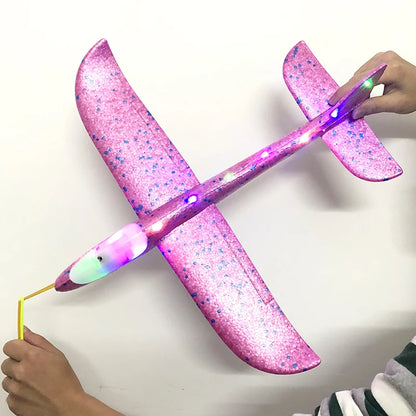 50/33CM Big Flash Foam Plane Glider Hand Throw Light Inertial AirPlane EPP Outdoor Launch Fun of Kids Toys for Children Boy Gift