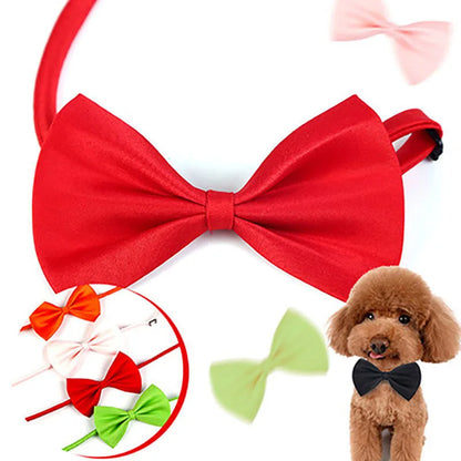Dog Bow Tie Adjustable Dog Cat Necklace Neck Tie Cute Convenient Pet Accessories Bow Tie Formal Puppy Bowtie Collar Pet Supplies