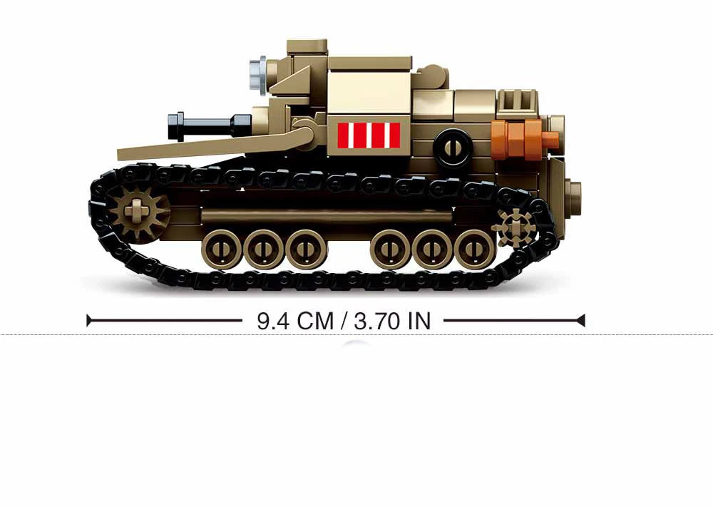 Military Vehicles Tank Sets SWAT Army City Police T34 Model Building Blocks DIY Brick Kids Toys Classic World War II WW2