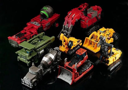 AOYI Cool 8 IN 1 Oversize Devastator Toys Boy Anime Hook Action Figures Robot Car Engineering  Vehicle Model Kids