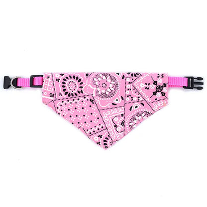 Adjustable Dog Bandana Printed Soft Collar, Pet Supplies, Cat Scarf, Chihuahua Puppy Neckerchief