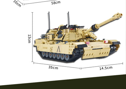 Military Vehicles Tank Sets SWAT Army City Police T34 Model Building Blocks DIY Brick Kids Toys Classic World War II WW2