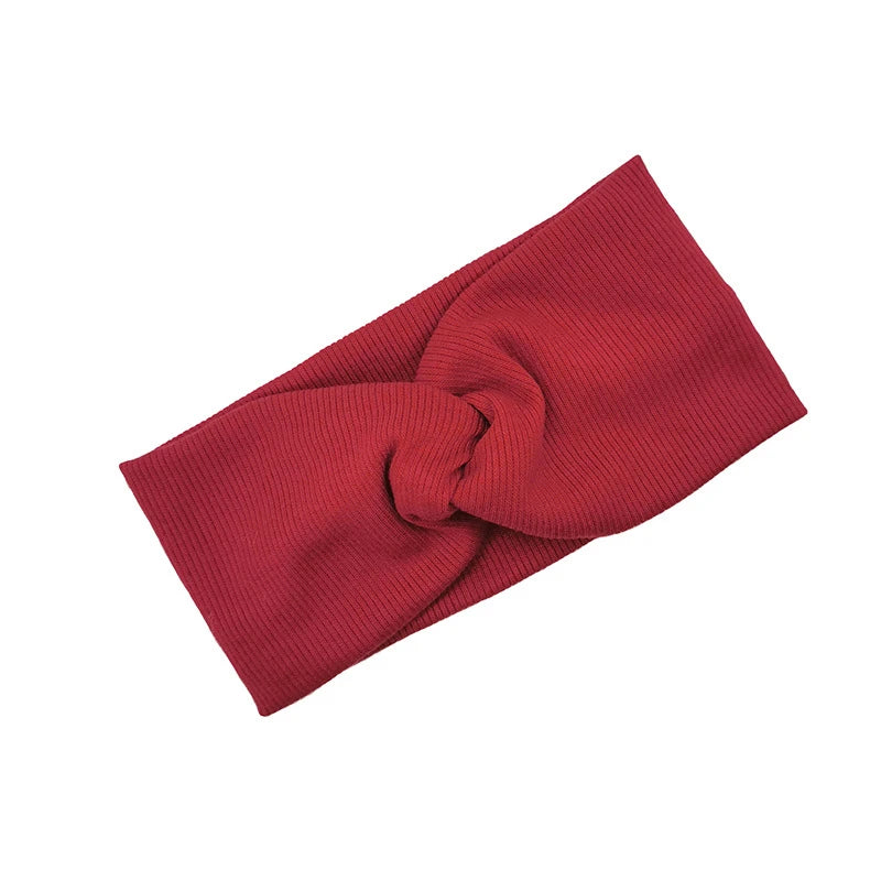 Baby Headband Yoga Sport Girls Kids Children Adult Women Bandage Solid Twisted Knotted Soft Hair Accessories Turban