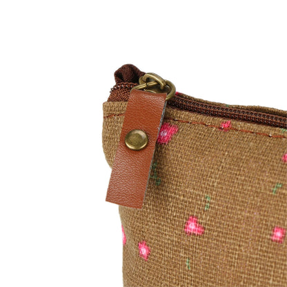 1PC Pastoral Floral Style Canvas Pen Bags Lovely Girls Pencil Cases Flower Tree Pattern Zipper Bag School Stationery Supplies