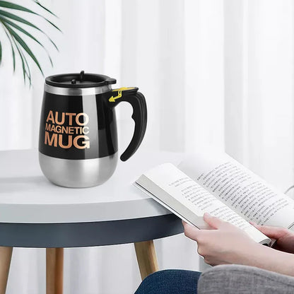 New Self Stirring Coffee Mug USB Rechargeable Stainless Steel Auto Mixing Blender Cup for Home Office Christmas Birthday Gift