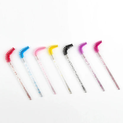 HOT 5/25/50pcs Mascara Wands Applicator Cosmetics Eyelash Brush Comb Crystal Eyelash Brushes Makeup Beauty Wholesale Eye Brush