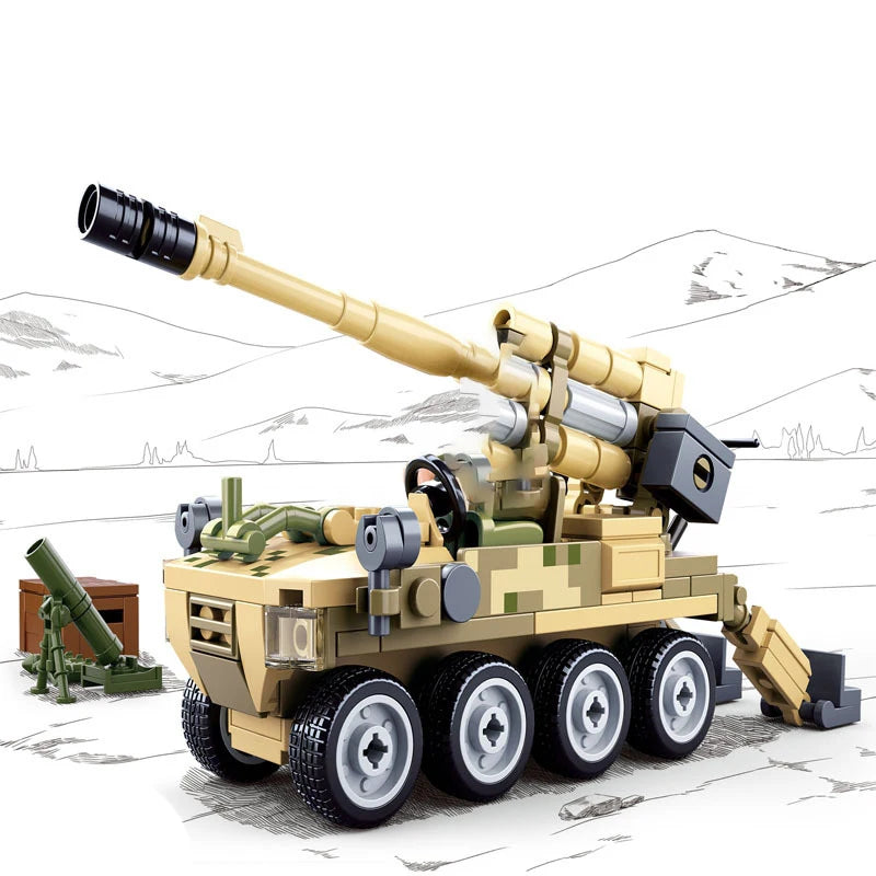 Military Vehicles Tank Sets SWAT Army City Police T34 Model Building Blocks DIY Brick Kids Toys Classic World War II WW2