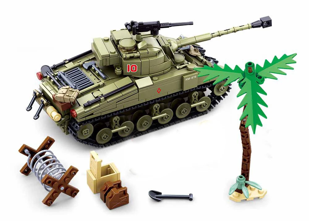 Military Vehicles Tank Sets SWAT Army City Police T34 Model Building Blocks DIY Brick Kids Toys Classic World War II WW2
