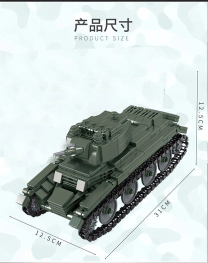 Military Vehicles Tank Sets SWAT Army City Police T34 Model Building Blocks DIY Brick Kids Toys Classic World War II WW2
