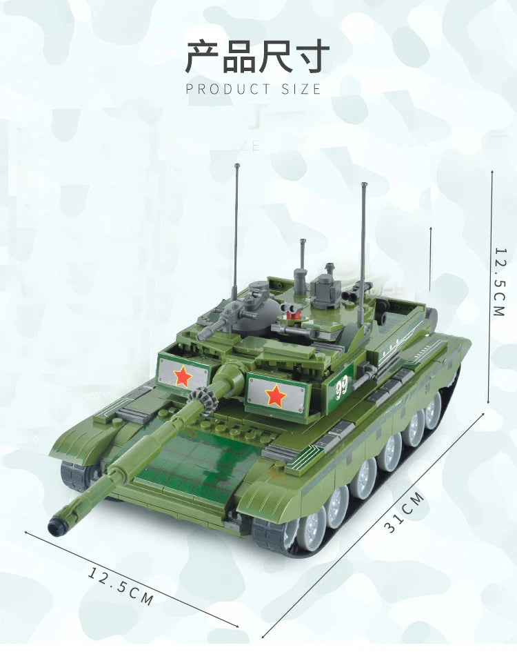 Military Vehicles Tank Sets SWAT Army City Police T34 Model Building Blocks DIY Brick Kids Toys Classic World War II WW2