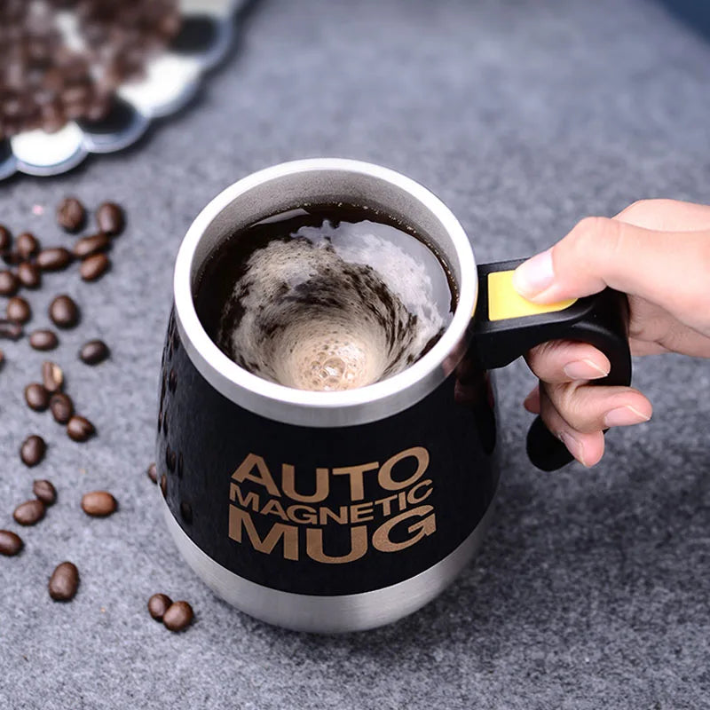 New Self Stirring Coffee Mug USB Rechargeable Stainless Steel Auto Mixing Blender Cup for Home Office Christmas Birthday Gift