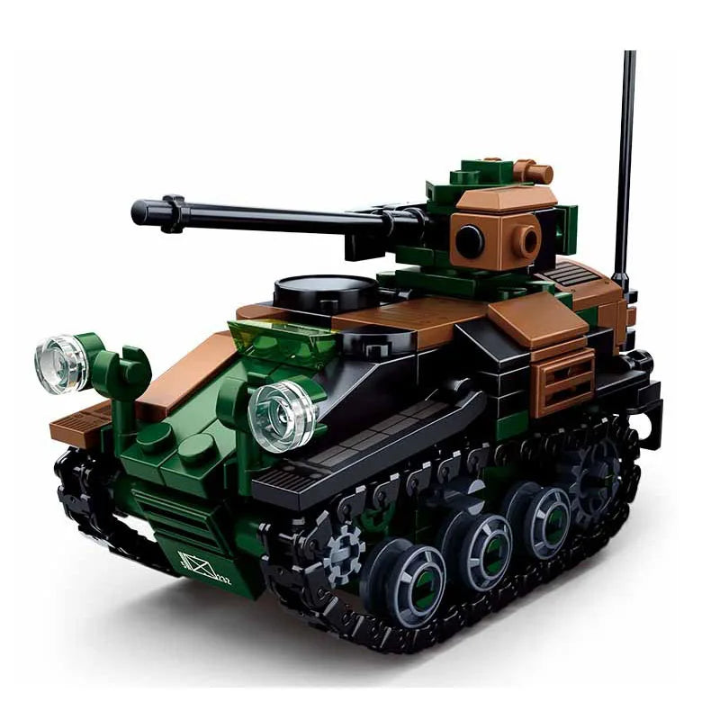 Military Vehicles Tank Sets SWAT Army City Police T34 Model Building Blocks DIY Brick Kids Toys Classic World War II WW2