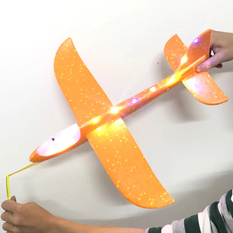 50/33CM Big Flash Foam Plane Glider Hand Throw Light Inertial AirPlane EPP Outdoor Launch Fun of Kids Toys for Children Boy Gift
