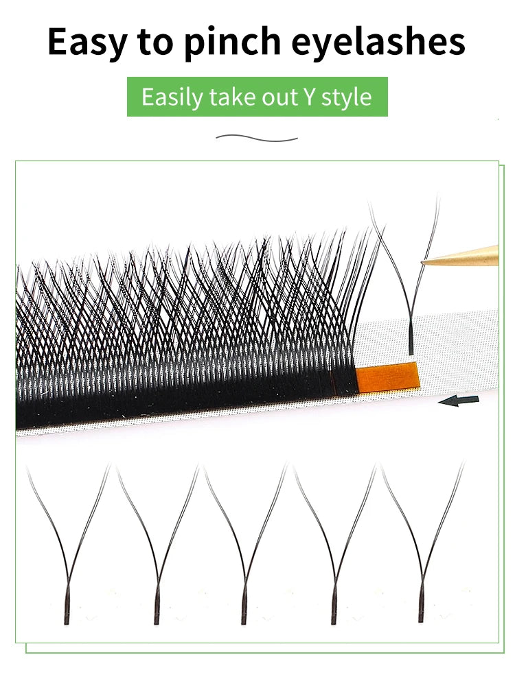 Maria 10 Cases YY Shape Eyelashes Beauty 0.05/0.07 YY Type V Lashes Extension Makeup Naturally Soft Mix Mink Cilios Volume Fans