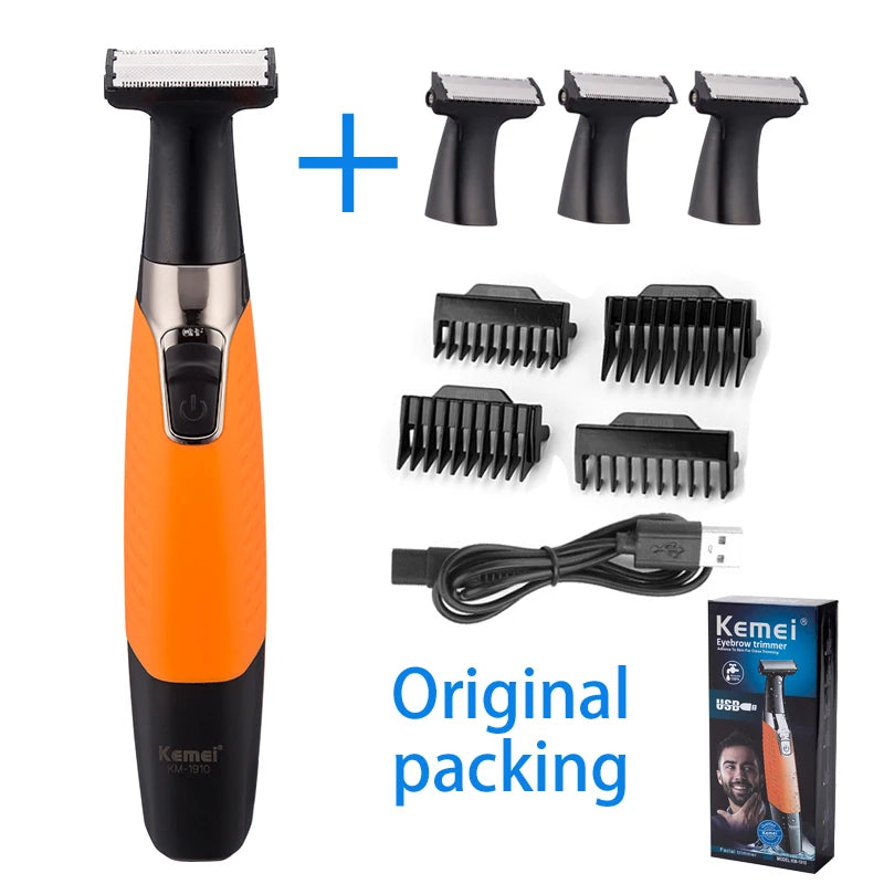 kemei body trimmer rechargeable electric shaver beard shaver electric razor men shaving machine hair trimmer face care
