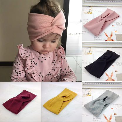 Baby Headband Yoga Sport Girls Kids Children Adult Women Bandage Solid Twisted Knotted Soft Hair Accessories Turban