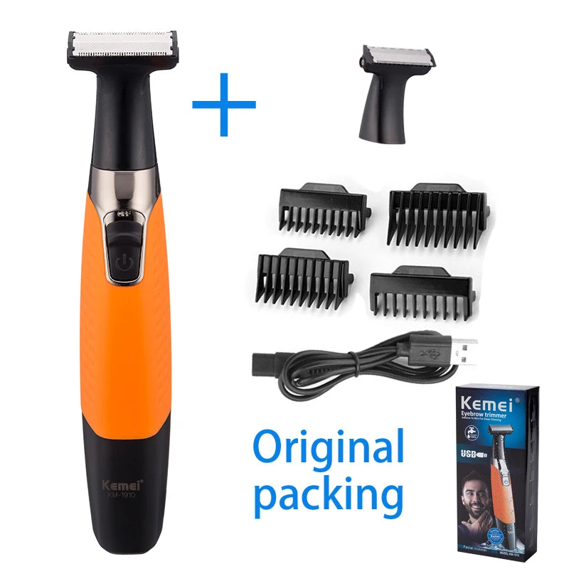 kemei body trimmer rechargeable electric shaver beard shaver electric razor men shaving machine hair trimmer face care