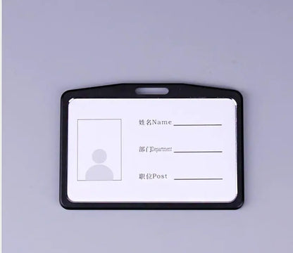 Credit Card Cover Women Aluminum Alloy Work Name Card Holders Case Business Work Card ID Badge Lanyard Holder Metal Bags