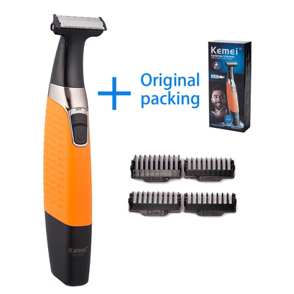 kemei body trimmer rechargeable electric shaver beard shaver electric razor men shaving machine hair trimmer face care