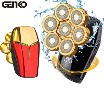 New Shaver For Men 7D Independently 7 Cutter Floating Head Waterproof Electric Razor Rechargeable Multifunction Trimmer For Men