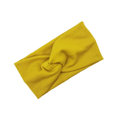 Baby Headband Yoga Sport Girls Kids Children Adult Women Bandage Solid Twisted Knotted Soft Hair Accessories Turban