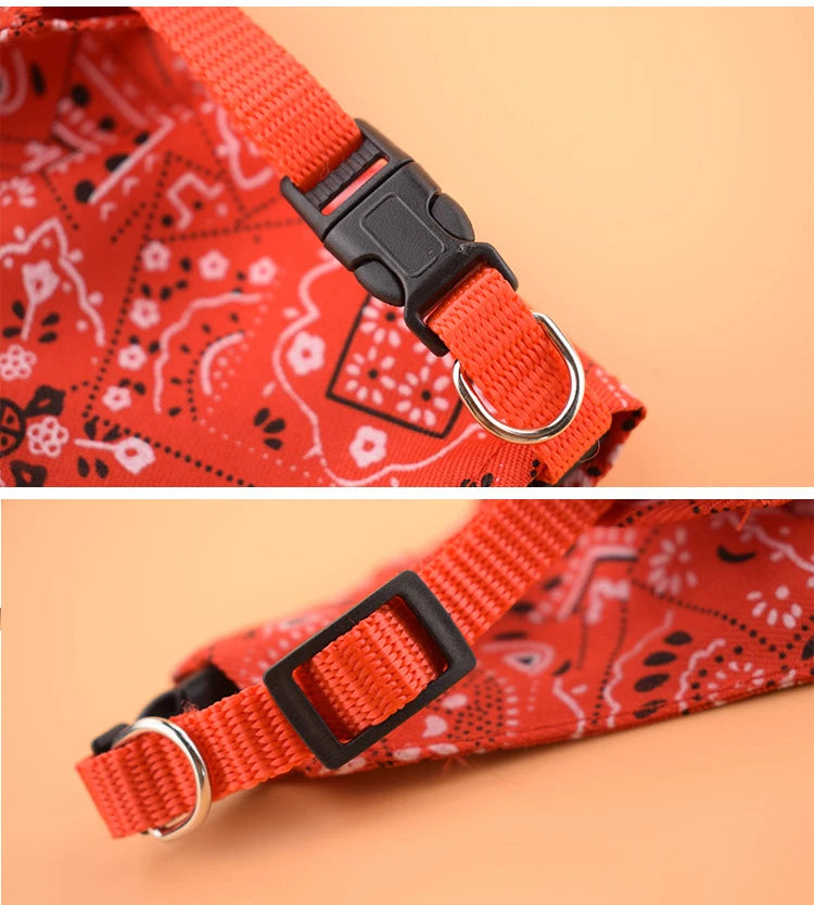 Adjustable Dog Bandana Printed Soft Collar, Pet Supplies, Cat Scarf, Chihuahua Puppy Neckerchief