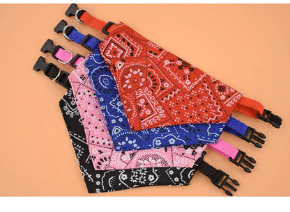 Adjustable Dog Bandana Printed Soft Collar, Pet Supplies, Cat Scarf, Chihuahua Puppy Neckerchief
