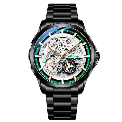 Unique Design AILANG Skeleton Dial Watch Men Luxury Brand Automatic Mechanical Men Watches relogio Waterproof