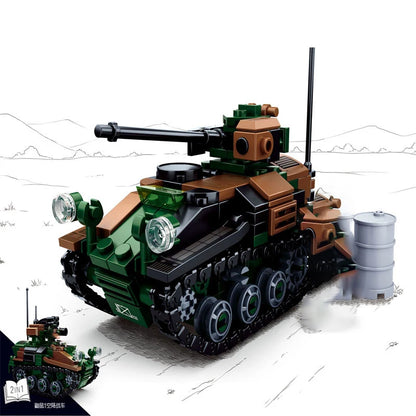 Military Vehicles Tank Sets SWAT Army City Police T34 Model Building Blocks DIY Brick Kids Toys Classic World War II WW2