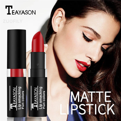 Hot Sale Waterproof Velvet Matte Black White Lipstick Lasting Pigment Green Purple Lipstick Christmas Halloween Party Lip Makeup