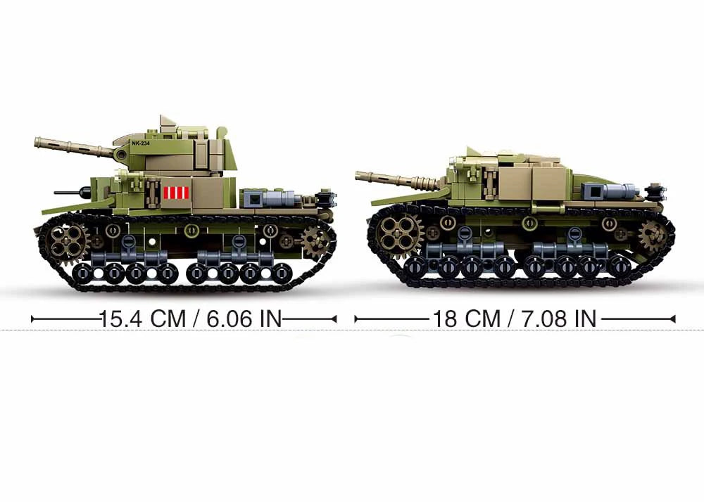 Military Vehicles Tank Sets SWAT Army City Police T34 Model Building Blocks DIY Brick Kids Toys Classic World War II WW2