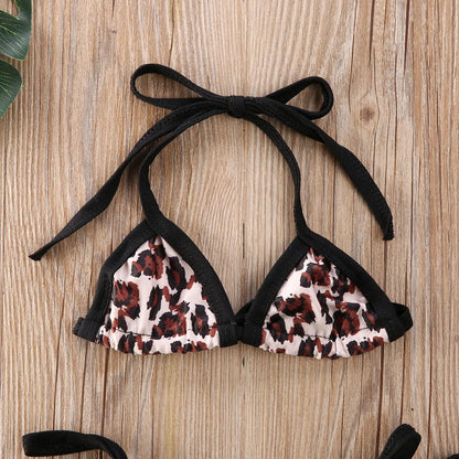 0-24M Baby Girls Leopard Bikini Sets Tankini Toddler Swimwear Summer Infant Beachwear Baby Swimsuit Girls Bathing Suit 2026