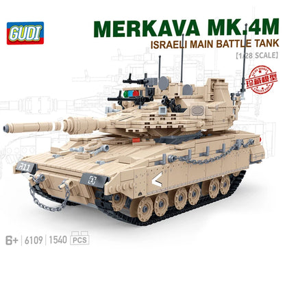 Military Vehicles Tank Sets SWAT Army City Police T34 Model Building Blocks DIY Brick Kids Toys Classic World War II WW2