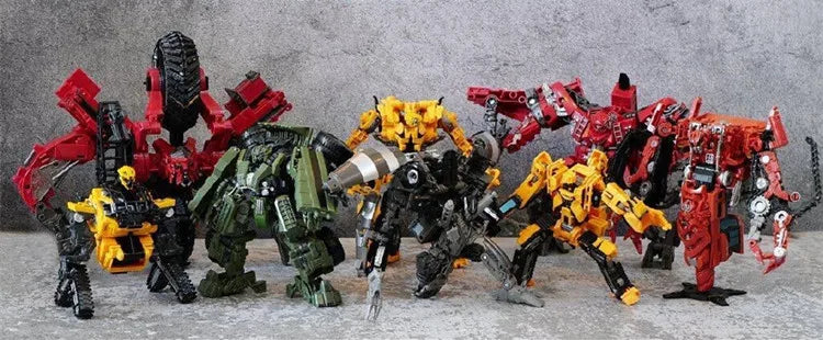 AOYI Cool 8 IN 1 Oversize Devastator Toys Boy Anime Hook Action Figures Robot Car Engineering  Vehicle Model Kids