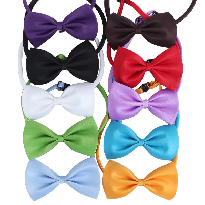 Dog Bow Tie Adjustable Dog Cat Necklace Neck Tie Cute Convenient Pet Accessories Bow Tie Formal Puppy Bowtie Collar Pet Supplies