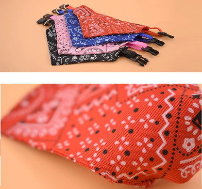 Adjustable Dog Bandana Printed Soft Collar, Pet Supplies, Cat Scarf, Chihuahua Puppy Neckerchief