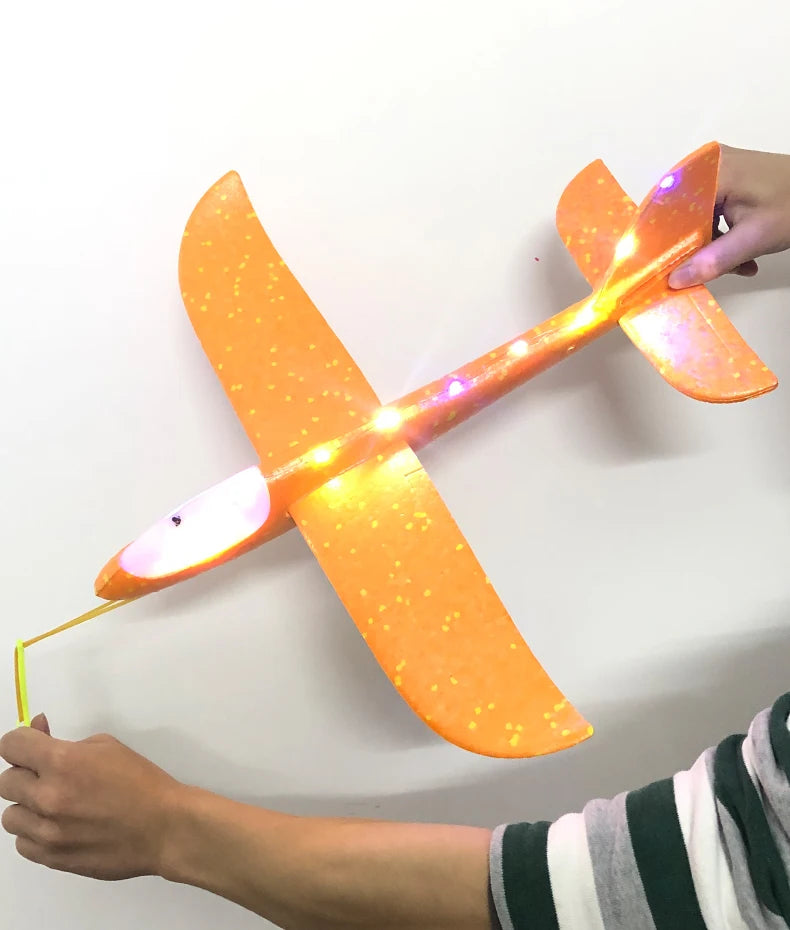 50/33CM Big Flash Foam Plane Glider Hand Throw Light Inertial AirPlane EPP Outdoor Launch Fun of Kids Toys for Children Boy Gift